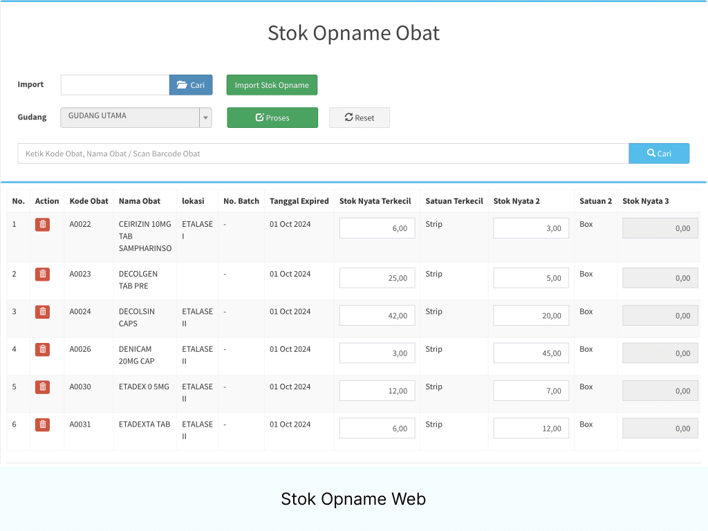 Software Apotek Stok Opname