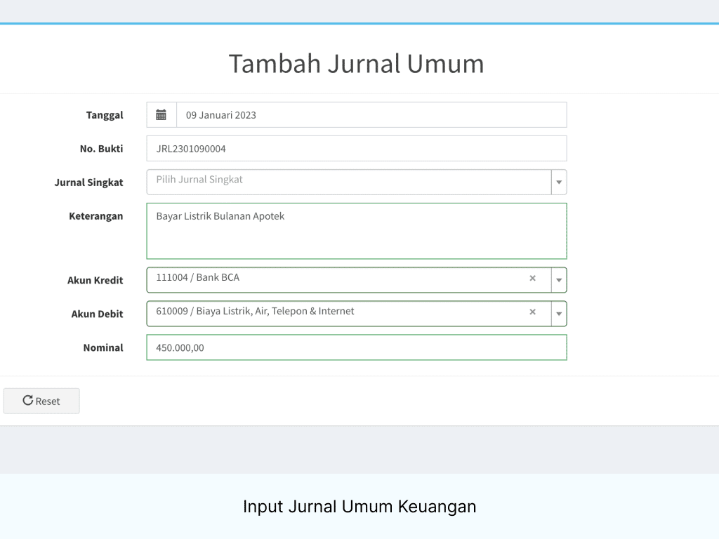 Software Apotek Jurnal Umum
